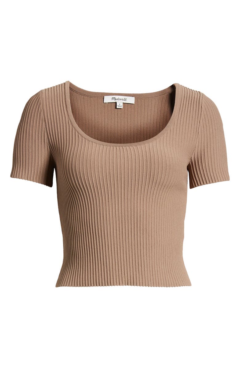 Ribbed Knit Crop Top - view 1