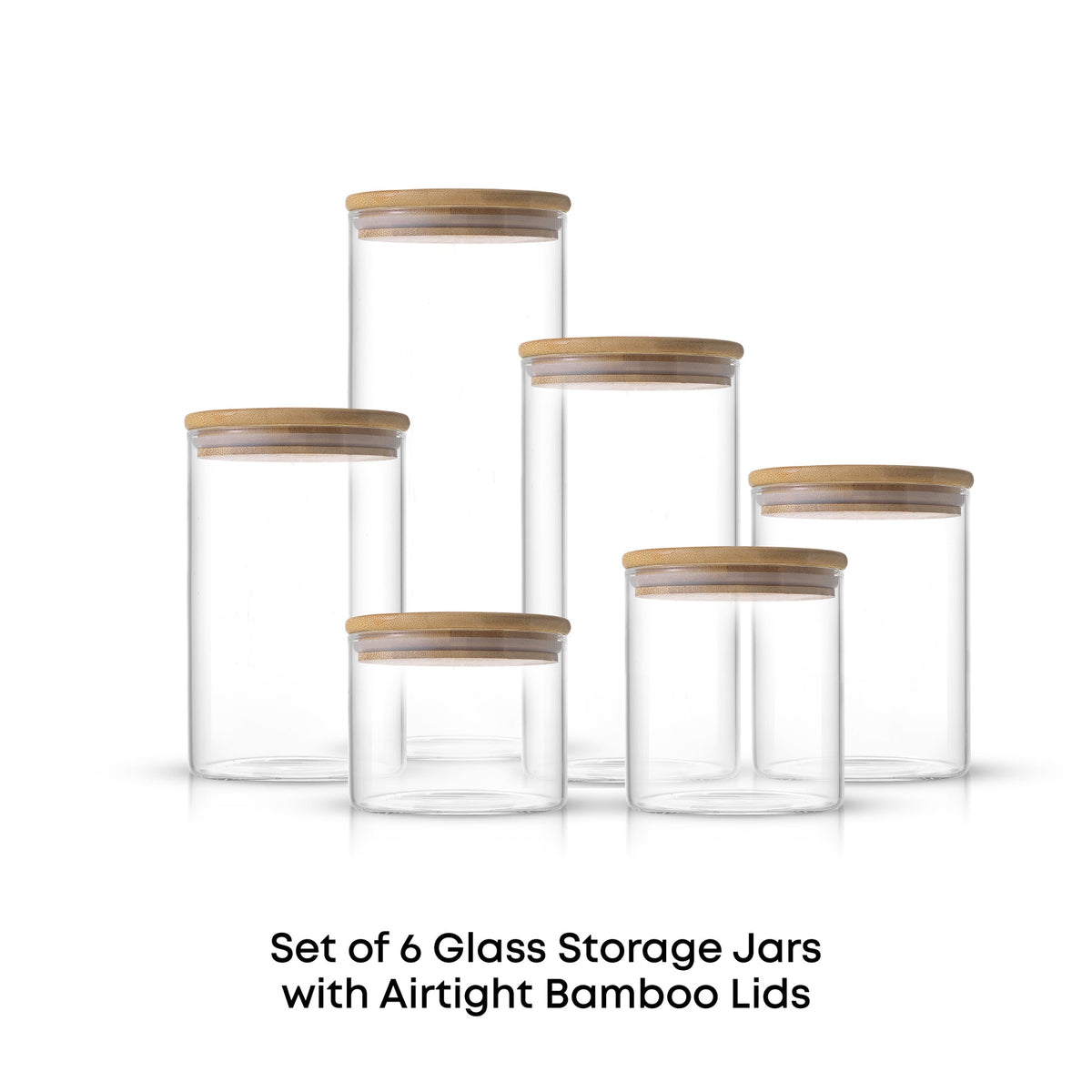Glass Storage Jar Set of 3 - view 1